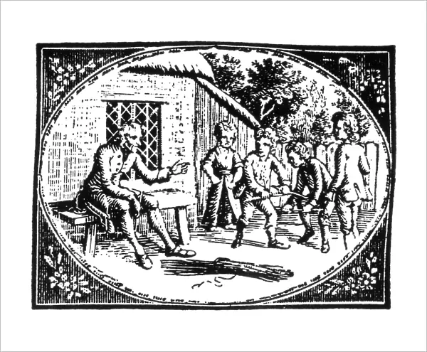 AESOP: FATHER & HIS SONS. Wood engraving by Thomas Bewick