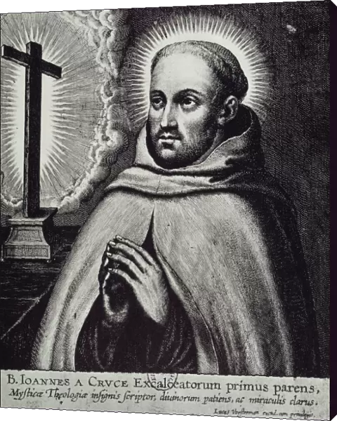 ST. JOHN OF THE CROSS (1542-1591). Spanish mystic and poet. Line engraving, 17th century