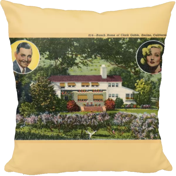 Home of Actor Clark Gable. ca. 1941, Encino, California, USA, 814--Ranch Home of Clark Gable, Encino, California