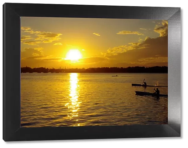 Sunset paddling