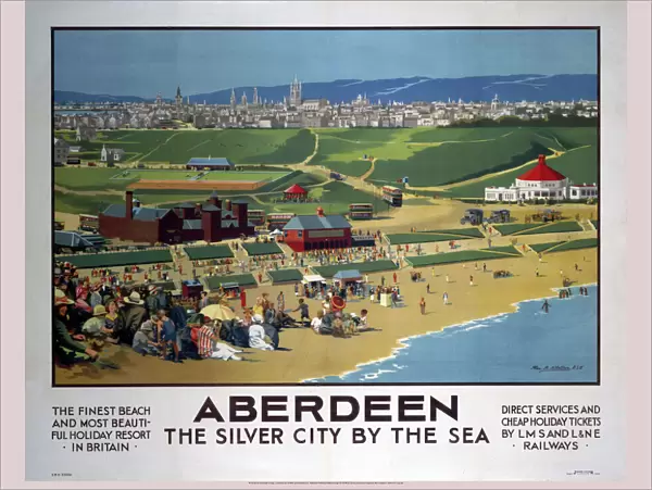 Aberdeen - The Silver City by the Sea, LMS  /  LNER poster, 1923-1947