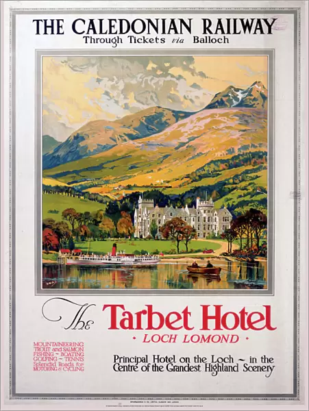 The Tarbet Hotel, Loch Lomond, Caledonian Railway poster, 1920