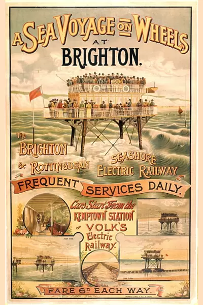 Volks Brighton & Rottingdean Seashore Electric Railway, poster