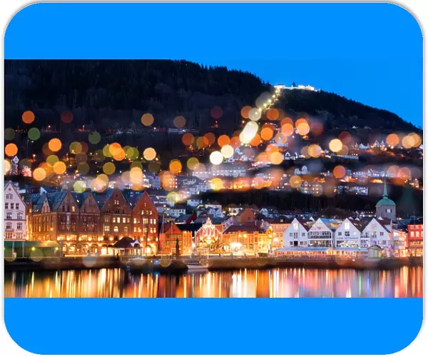 Bergen old town at dawn, Norway