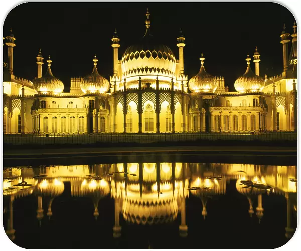 Royal Pavilion Illuminated at Night, Brighton, England