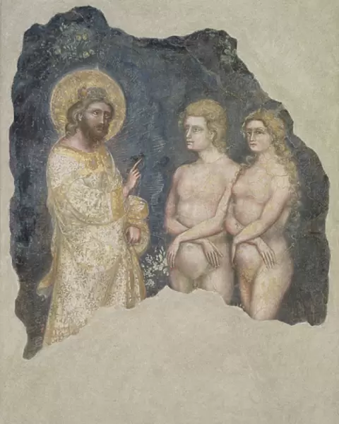 Adam and Eve Blessed by God, c. 1357 (fresco)