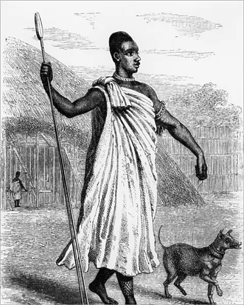 Muteesa I of Buganda, illustration from The Discovery of the Source of the Nile