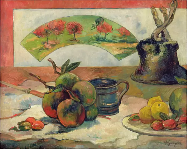 Still Life with a Fan, c. 1889 (oil on canvas)