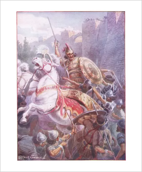 Capture of OG, king of Bashan (colour litho)
