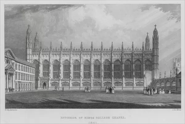 Exterior of Kings College Chapel, 1841 (engraving)
