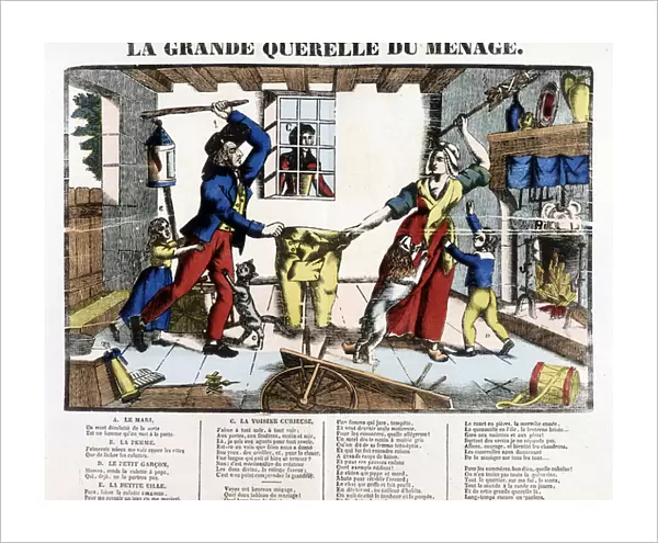 The great household quarrel - image of Epinal, 19th century