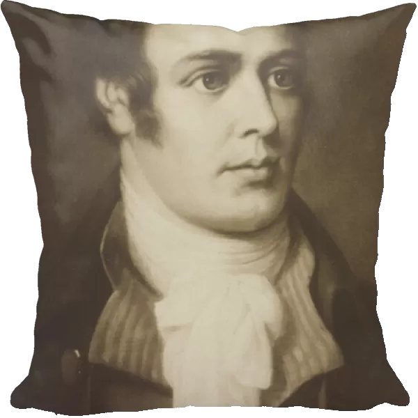 Robert Burns (1759-1796), Scottish poet and lyricist (litho)