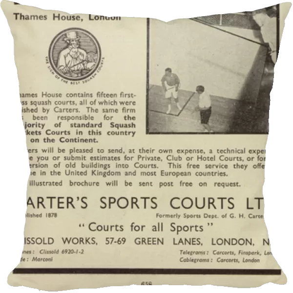 Advert for Carters Sports Courts Ltd (litho)