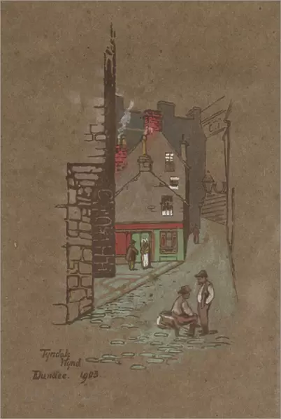 Tyndals Wynd, Dundee, c. 1903 (hand-coloured print)