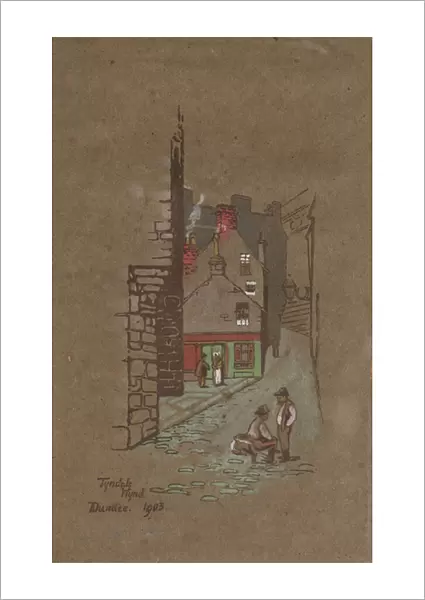 Tyndals Wynd, Dundee, c. 1903 (hand-coloured print)