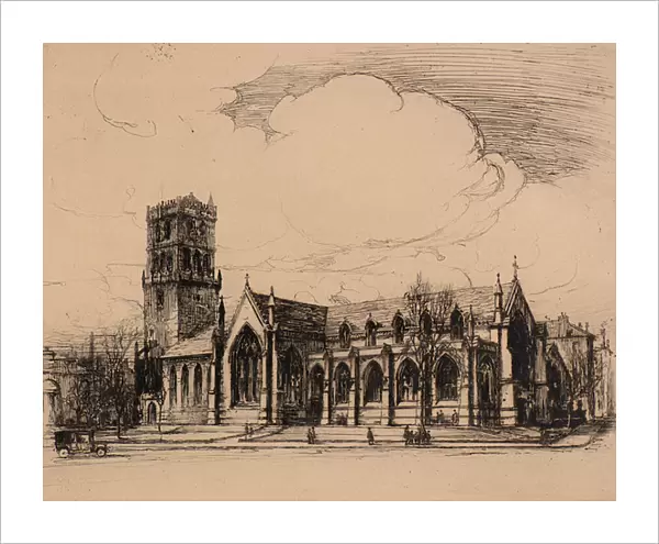City Churches, Dundee (etching)