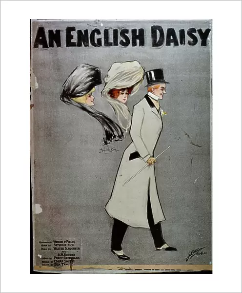 Poster for the Broadway musical An English Daisy, c. 1904 (colour litho)