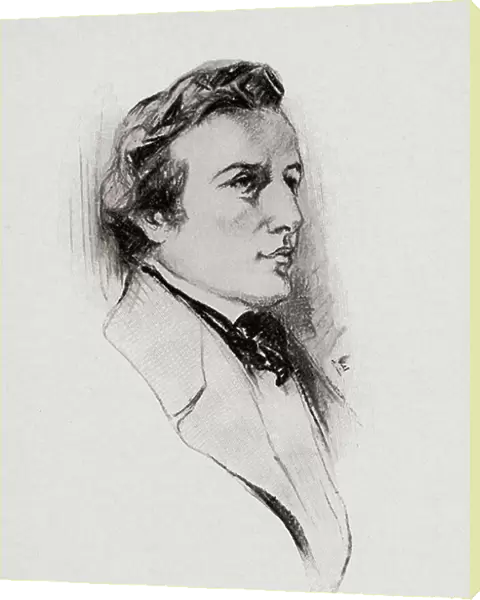 Frederic Francois Chopin, 1810-1849. Polish composer and outstanding pianist. Portrait by Chase Emerson. American artist 1874-1922