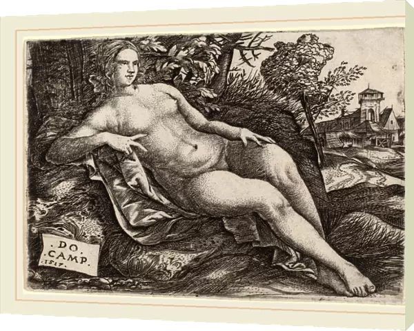 Domenico Campagnola (Italian, before 1500-1564), Venus Reclining in a Landscape, 1517
