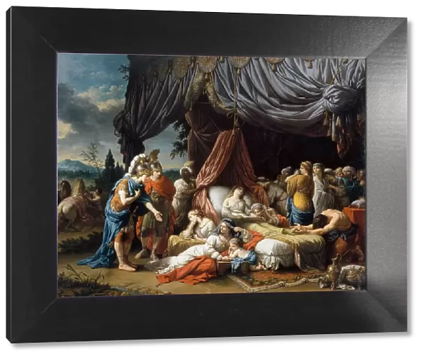 Alexander the Great and Hephaestion at the Deathbed of the wife of Darius III. Artist: Lagrenee, Louis-Jean-Francois (1725-1805)