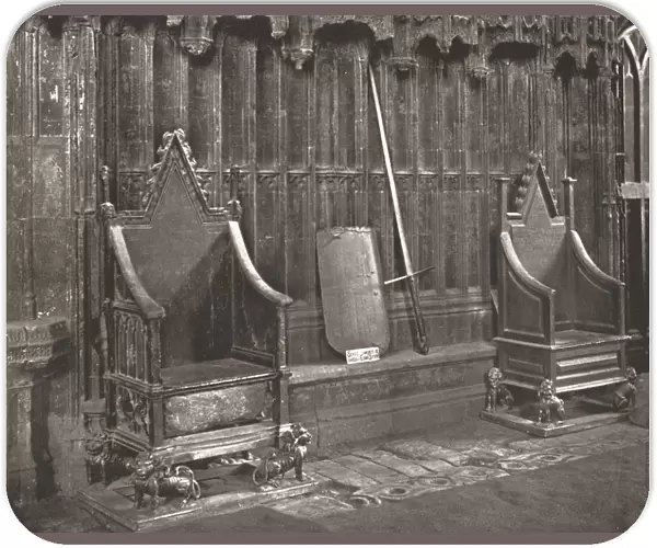 The Coronation Chair in Westminster Abbey, London, 1894. Creator: Unknown