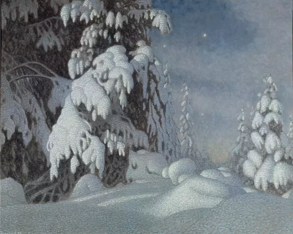 Winter Moonlight, 1895. Artist: Fjaestad, Gustaf (1868-1948)