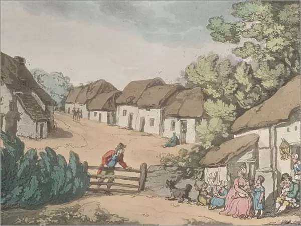 Village of St. Udy, Cornwall, from Sketches from Nature, 1822. 1822