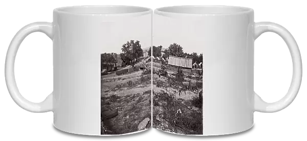 [View of a small town with wooden sheds in distance]. Brady album, p. 123, 1861-65