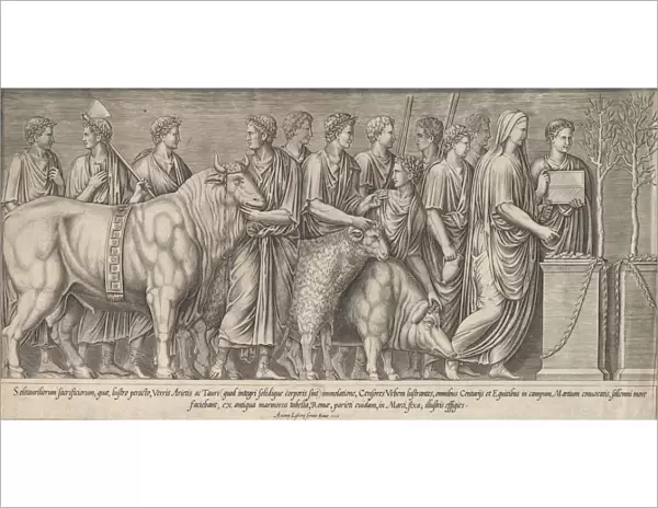 Pagan Sacrifice, after an Antique Bas Relief, 1553. 1553. Creator: Nicolas Beatrizet