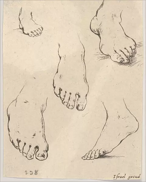 Plate 7: Five feet, from The Book for Learning to Draw (Livre pour apprendre à