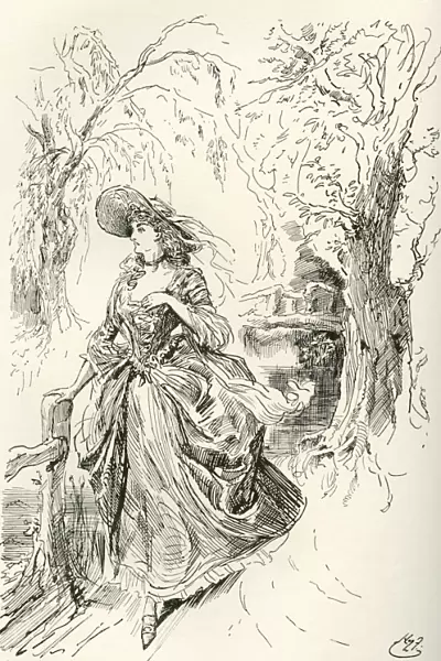 Miss Haredale. Illustration By Harry Furniss For The Charles Dickens Novel Barnaby Rudge, From The Testimonial Edition, Published 1910