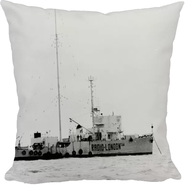 The pirate radio station Radio London seen here moored 12 miles off the the Essex coast
