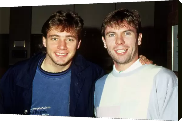 Ally McCoist with Brian McClair October 1988