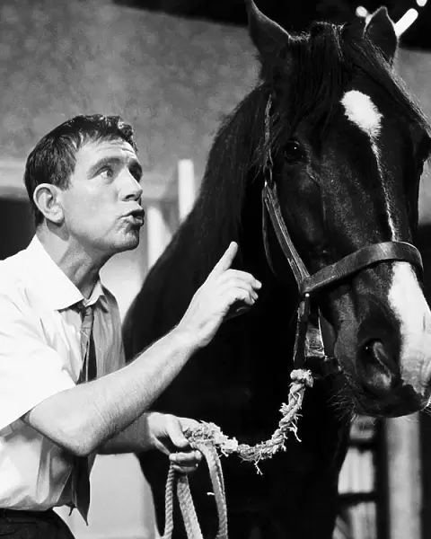 Norman Wisdom Comedian  /  Actor with Nellie the horse in the film '