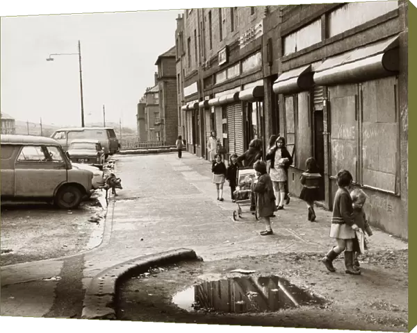 Blackhill, Glasgow, March 1970 Children playing in the street in the Blackhill