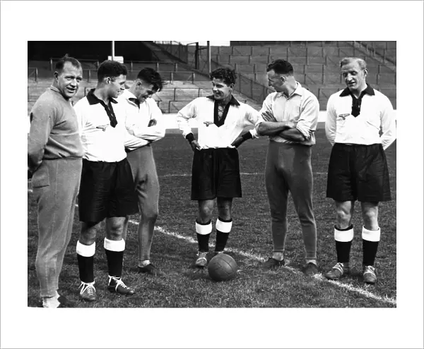 Rangers FC 1936 training Ibrox Park Rangers players meet German players Glasgow