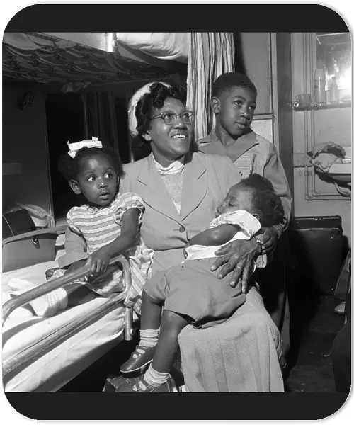 West Indian immigrants going back home. 11th August 1958