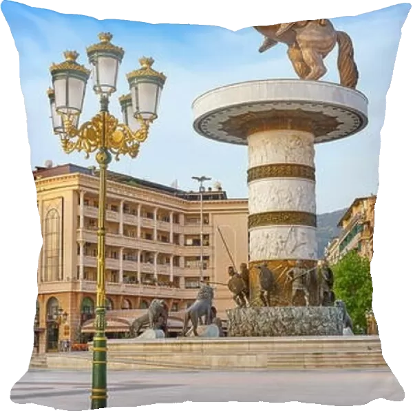 The statue of Alexander the Great, Macedonia Square, Skopje, Republic of Macedonia