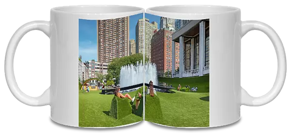 NY, NYC, Lincoln Center, The Green, public lawn, installation by designer Mimi Lien