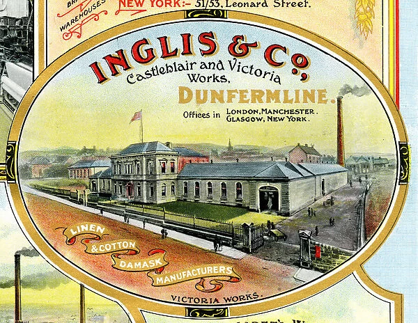 Advert, Inglis & Co, Linen and Cotton, Dunfermline