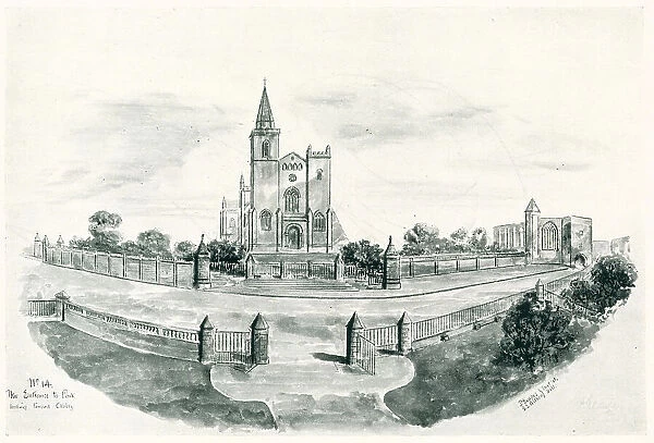 Dunfermline Abbey Roadway From Tower Hill