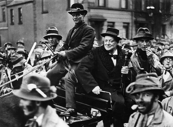 Winston Churchill in folk parade