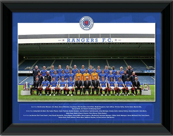 2008 / 9 Season Rangers Team Photo 16 x12 Framed Print
