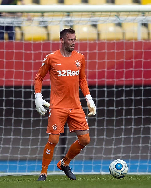 Allan McGregor: Rangers Goalkeeper in Action against FC Shkupi, UEFA Europa League Qualifier at Philip II Arena