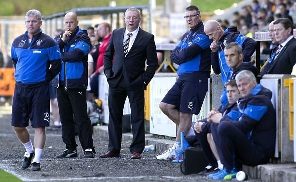 Ally McCoist and the Rangers Bench: Focused on Victory in the SPFL Championship at Livingston (Scottish Cup Winners 2003)