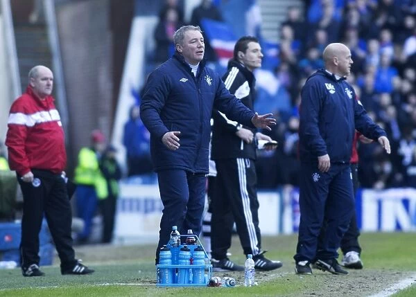 Ally McCoist and Rangers Team's Triumphant Third Division Victory Celebration over East Stirlingshire at Ibrox Stadium
