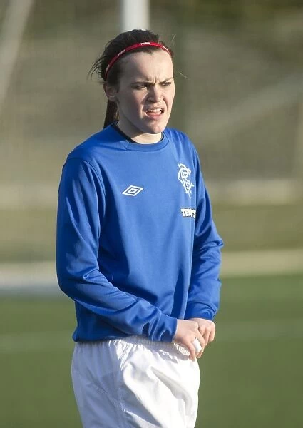 Amie McGill in Action: Rangers Ladies vs Hibernian Ladies - Scottish Women's Premier League Soccer Match