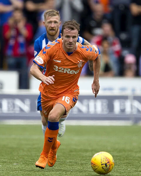 Andy Halliday in Action: Rangers vs Kilmarnock - Betfred Cup Second Round at Rugby Park