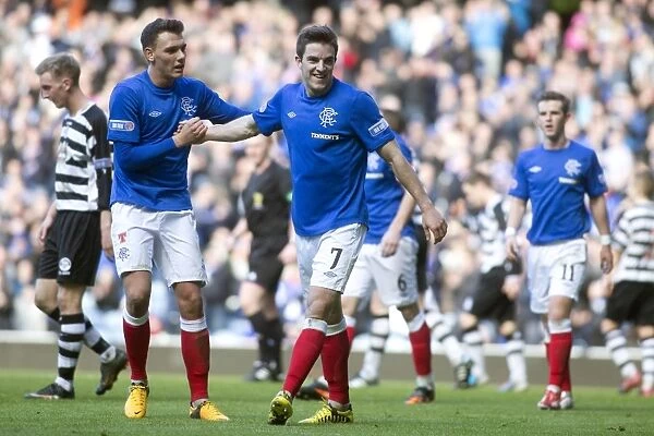 Andy Little's Double: Rangers Triumphant Moment in Scottish Third Division (3-1 vs East Stirlingshire)