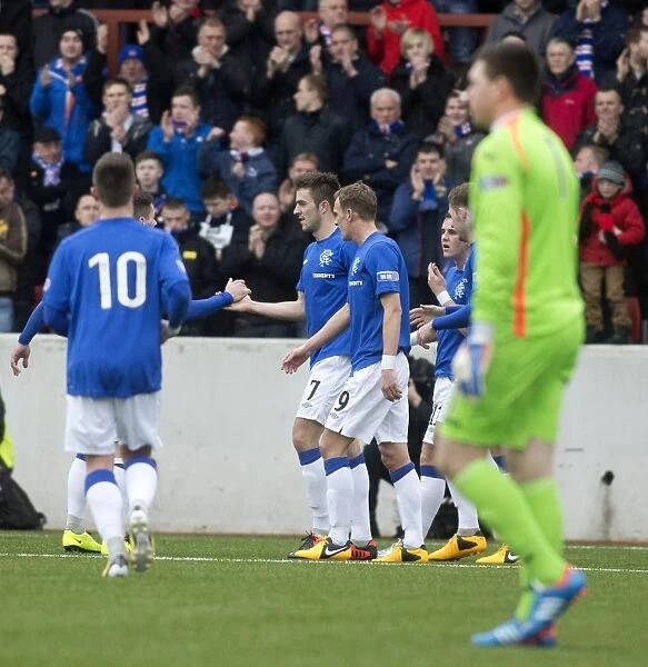 Andy Little's Double Strike: Rangers Dominant 4-1 Win Over Clyde at Broadwood Stadium (Scottish Third Division Soccer)